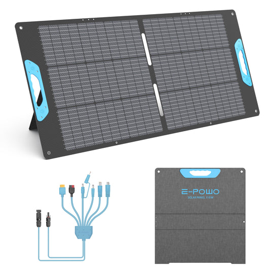 110W Portable Solar Panel for Power Station, 23.5% High Efficiency ETFE Foldable Solar Panels Charger, QC3.0 USB-A &Type-C Output, IP67 Waterproof for RV, Outdoor Camping, Off Grid Blackouts