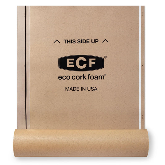 Eco Cork Foam Floor Underlayment - Floor Padding for Vinyl Plank Flooring, LVP Flooring, Hardwood Flooring, Insulation Roll for Flooring Planks - 250Sq Ft