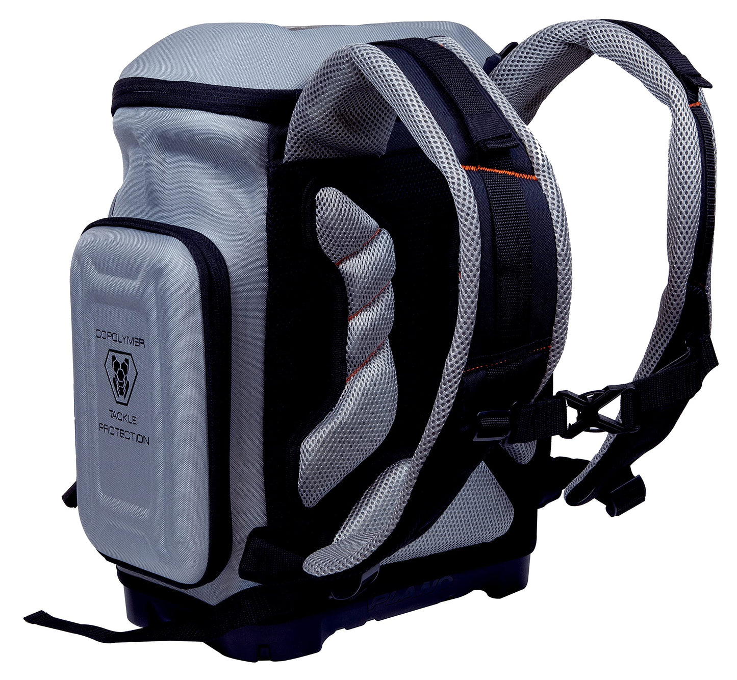 Plano Atlas 3700 Tackle Fishing Backpack, Gray EVA Material, Includes 3 3750 StowAway Utility Boxes for Worms, Lures, & Baits, Waterproof & Non-Skid Base, Grey