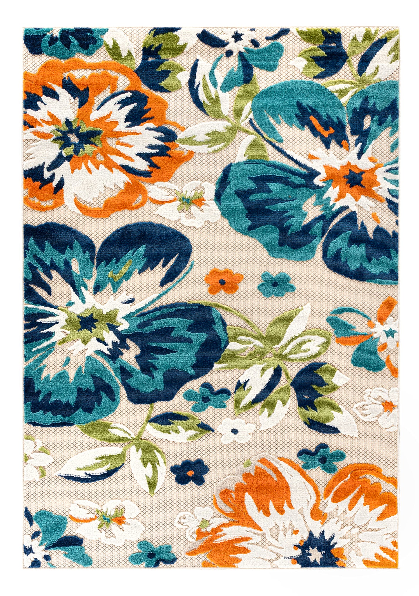 Rugshop Multi Bergamo Floral Indoor/Outdoor Area Rug Machine Washable for Backyard, Deck and Outdoor Lounge, 10' x 14'