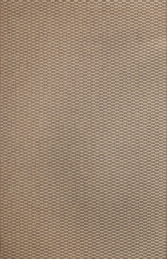 Gertmenian Indoor Outdoor Premium Flatweave Area Accent Rugs for Deck, Patio, Poolside & Mudroom | Washable, Stain & UV Stabilized Carpet | 9x9 Ft Square, Rivington, Chestnut, 91291