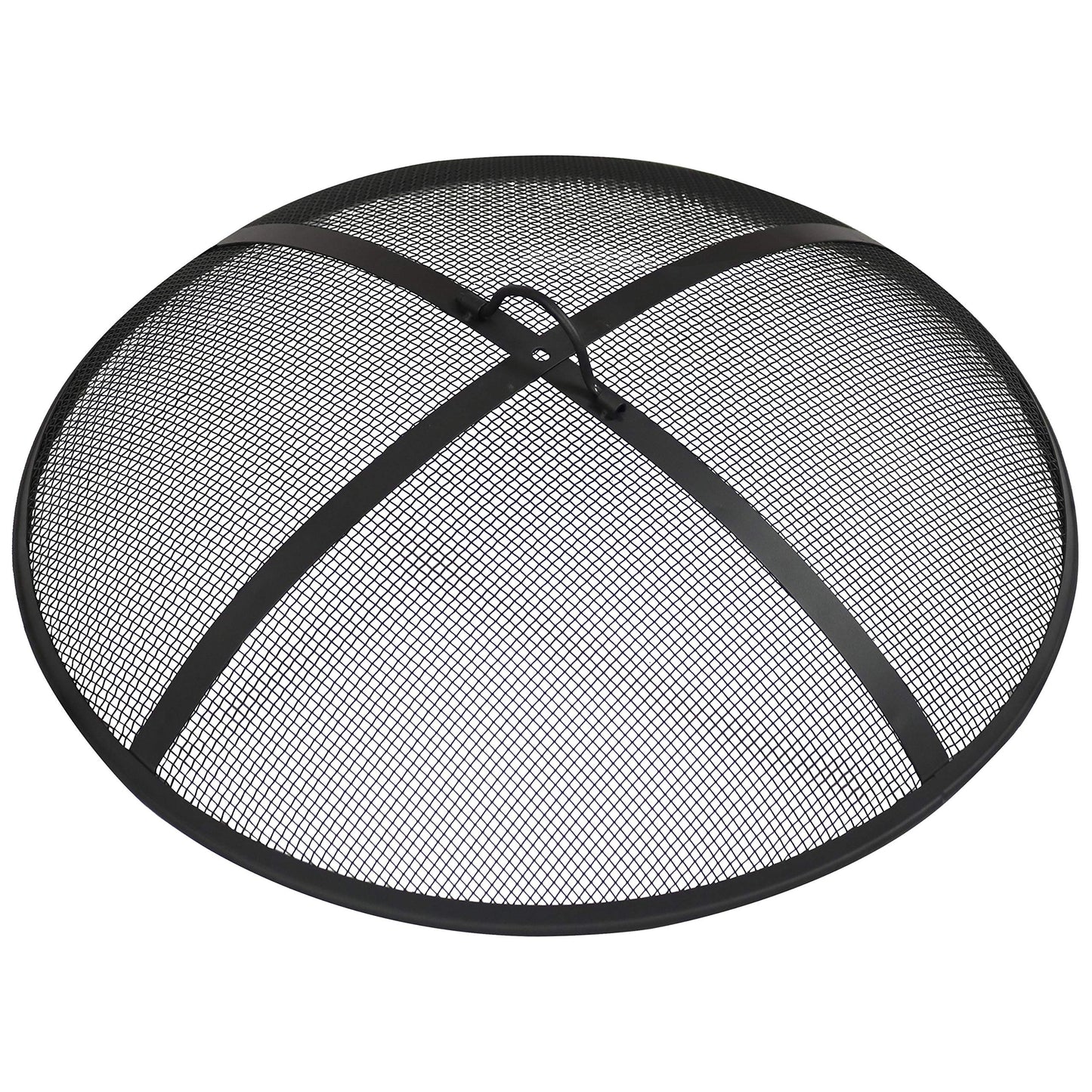 Sunnydaze Heavy-Duty Steel Mesh Fire Pit Screen - Fire Pit Spark Screen with Handle - 40-Inch Diameter