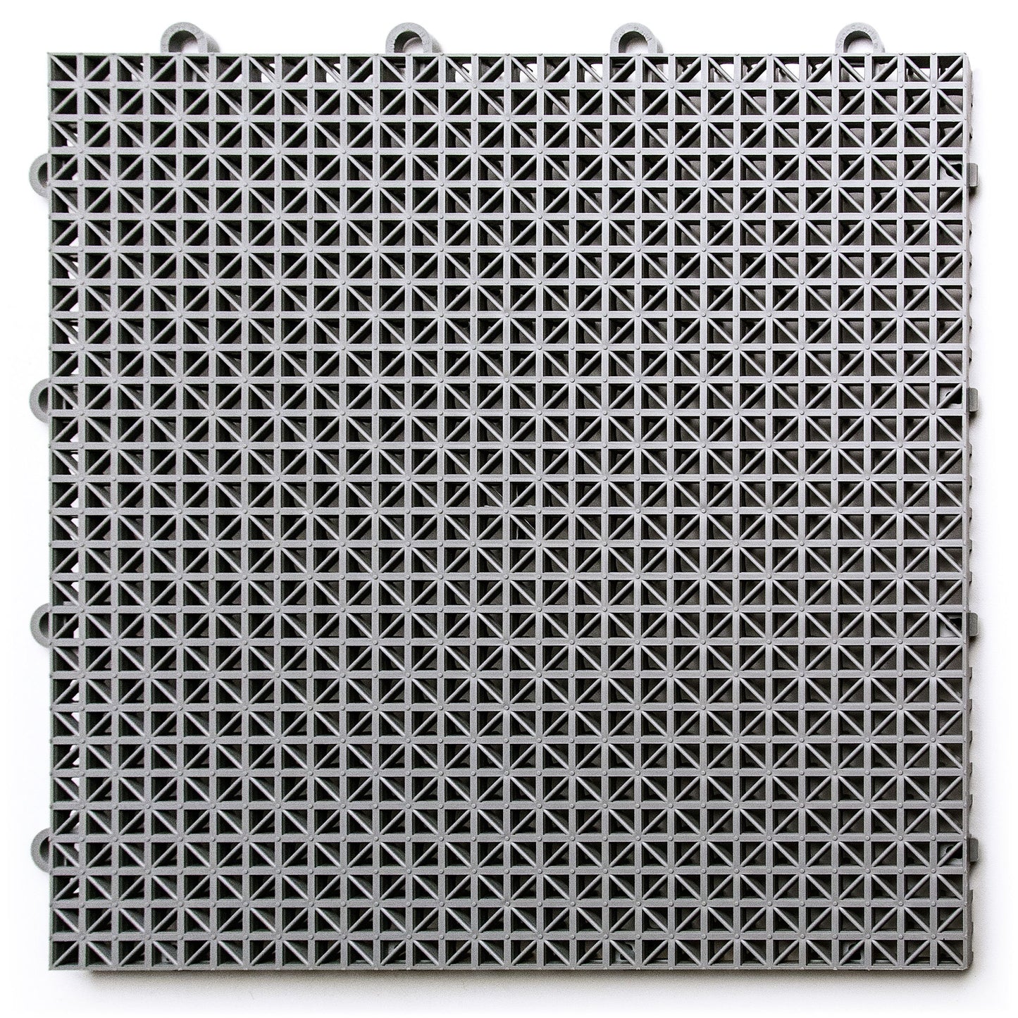 Big Floors DuraGrid Deck Tiles, Interlocking Outdoor Tiles for Patio, Self-Draining, UV-Resistant, Water-Resistant Modular Flooring, Easy Install, 40 Pack, Gray