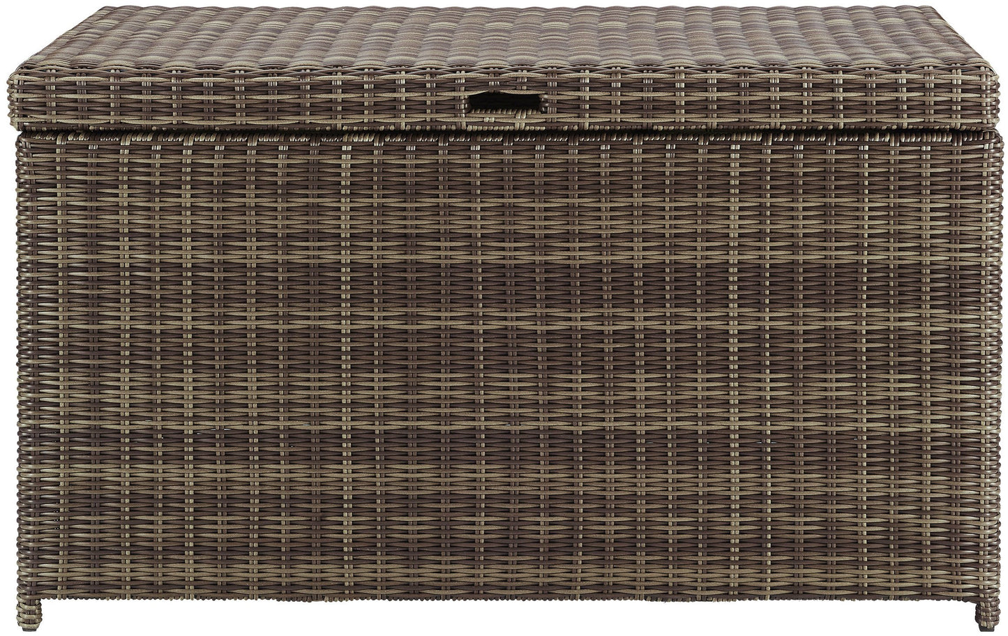 Crosley Furniture Bradenton Wicker Outdoor Storage Box for Patio Furniture Cushions, Pool Floats, Garden Tools, Brown